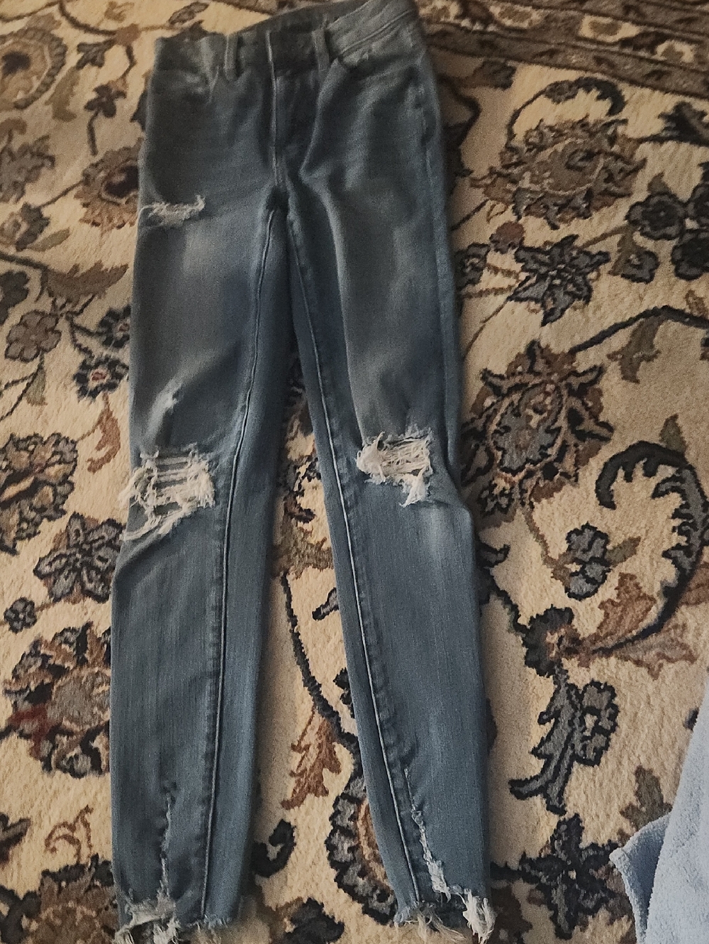 American Eagle Outfitters Distressed Light Blue Skinny Jeans